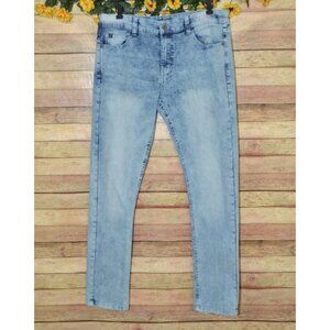 Rocawear Acid Wash Skinny Jeans Men's 34x32 Blue Stretch Denim Y2K Light Retro